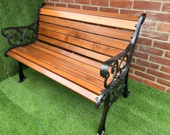 Cast iron garden rustic bench