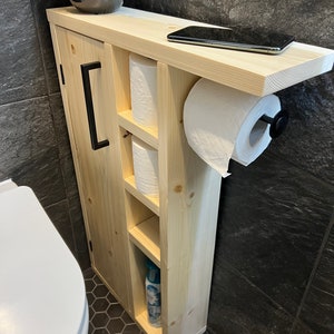 Portarrollos de papel higiénico de madera rústica