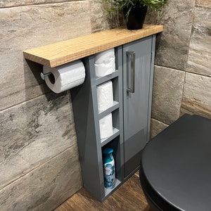 Porta rotolo di carta igienica in legno rustico