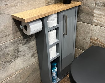 Porta rotolo di carta igienica in legno rustico