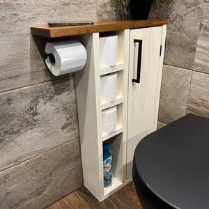 Portarotolo di carta igienica in legno rustico