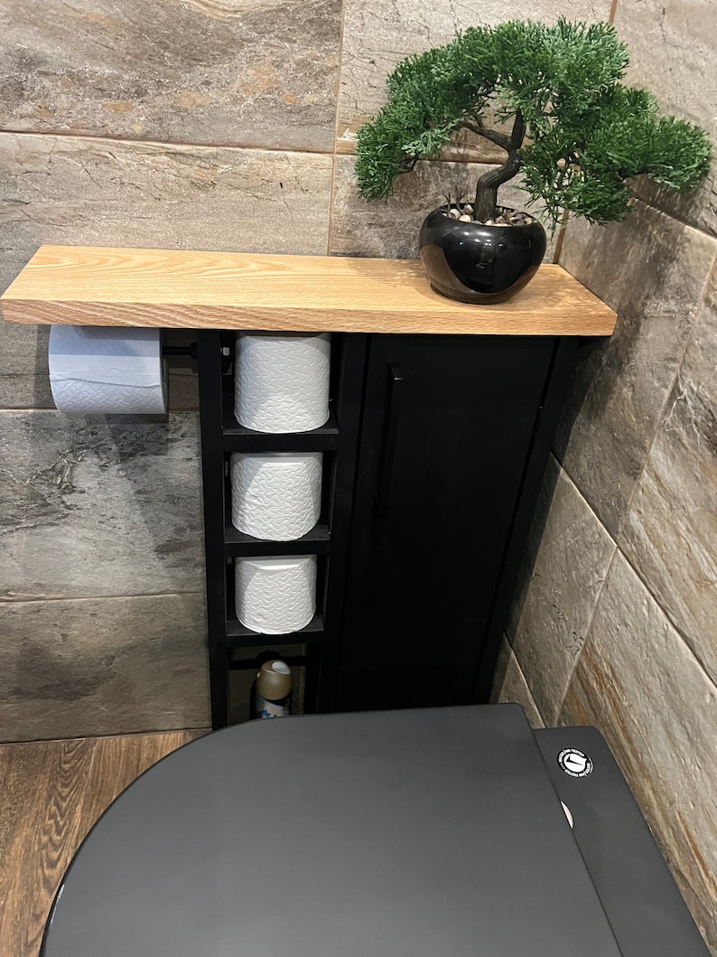 Rustic Wood Toilet Roll Paper Holder Etsy UK