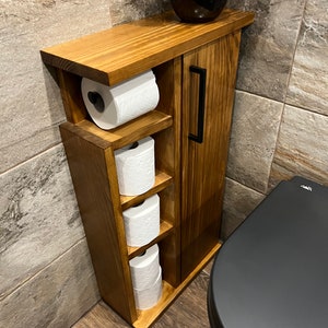 Portarrollos de papel higiénico de madera rústica -  España  Wood  toilet paper holder, Wood furniture diy, Diy cardboard furniture