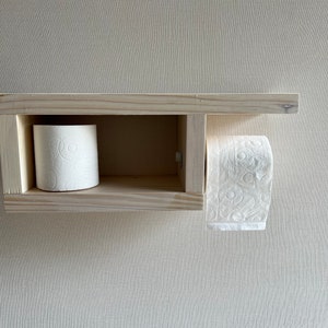 Rustic Wood Toilet Roll Paper Holder