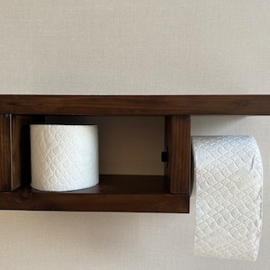 Rustic Wood Toilet Roll Paper Holder