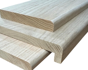 Davanzale in rovere massello, spessore 20-22 mm, varie dimensioni e bordi