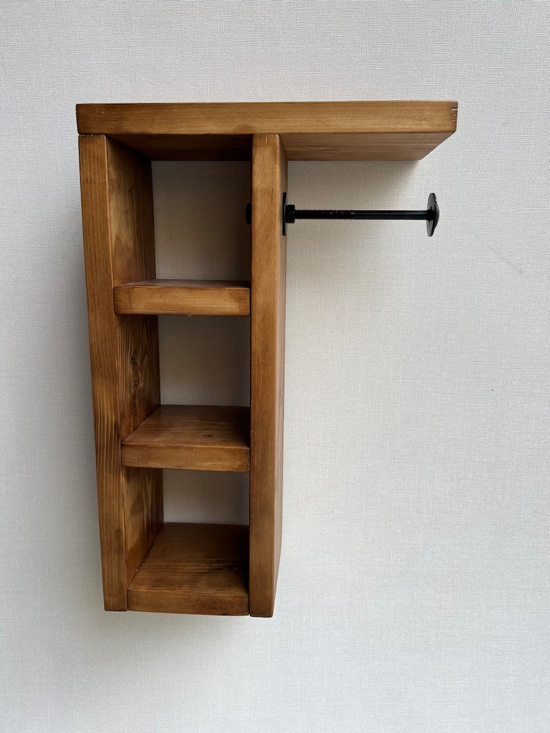 Rustic Wood Toilet Roll Paper Holder Etsy UK