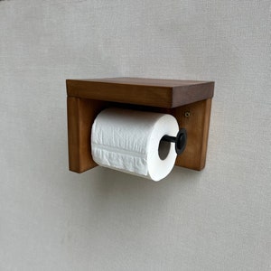 Rustic Wood Toilet Roll Paper Holder