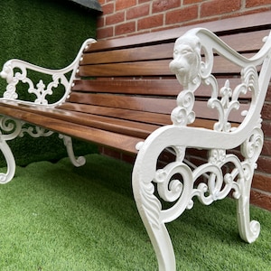 Cast iron garden rustic bench