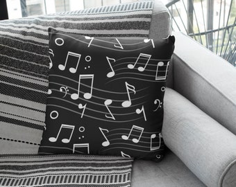 Music Note Pillow Music Note Throw Pillow Music Pillow