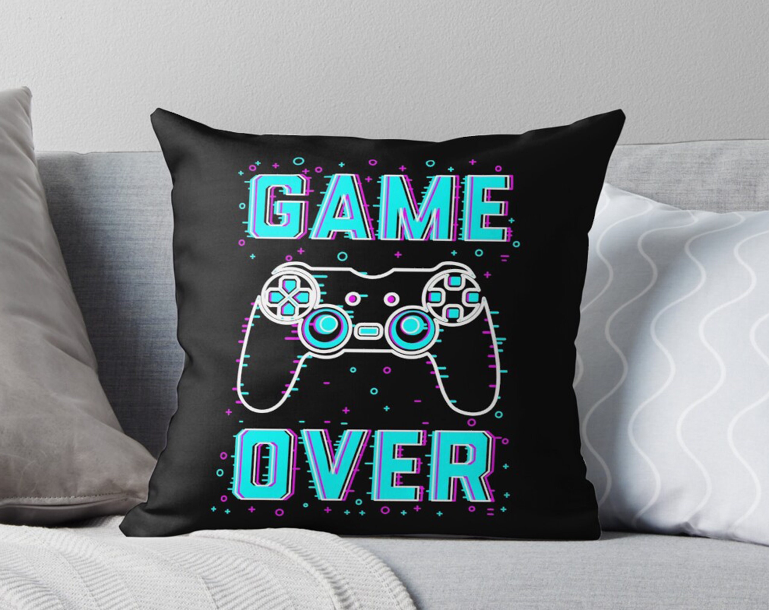 Game Controller Pillow Case Funny Video Game Soft Throw Pillow Cover Square  Game Boy Girl Gifts Game Room Bed Soft 45x45cm - AliExpress