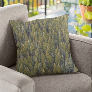 Pine Tree Pillow Forest Pillow Pine Tree Throw Pillow