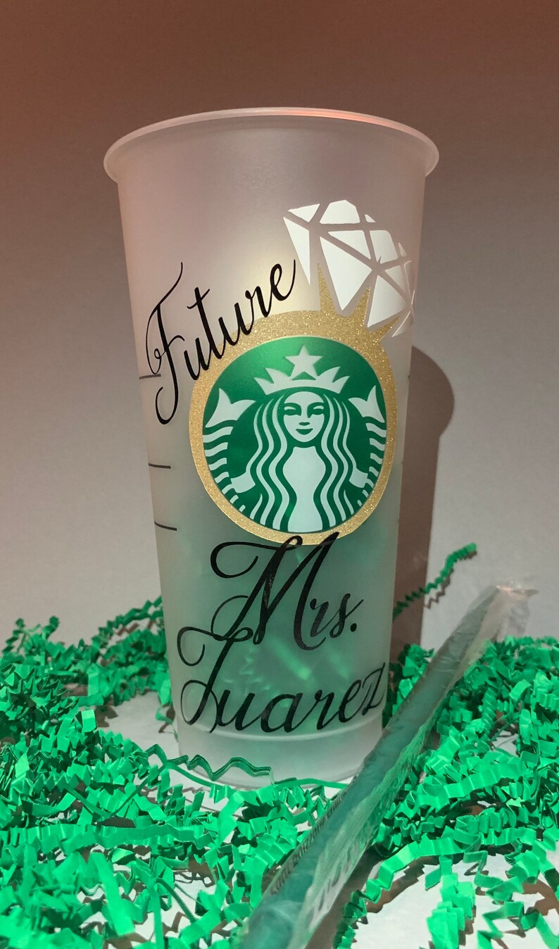 Starbucks Engagement Gift for Bride Bride Cup Gift for Her Bride to Be Custom Personalized Starbucks Cup Bachelorette Party Cup