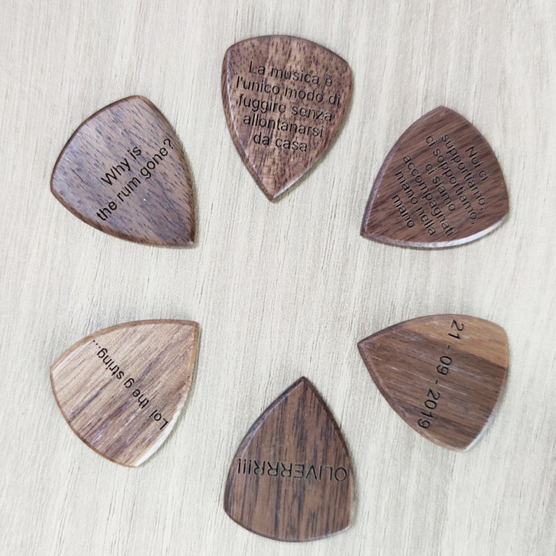 Engraved Guitar Pick Box Guitar Shaped Guitar Pick Box Etsy