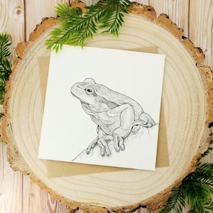 Greeting Card – Tree Frog by Laura Martin, Wildlife Illustration, Animal Art Card