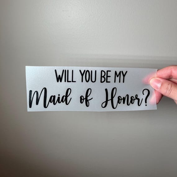Permanent Vinyl Wedding Party Proposal Permanent Decal, Bridesmaid Proposal Box, Maid of Honor, Bridal Party Gift Tag Labels, Groomsman