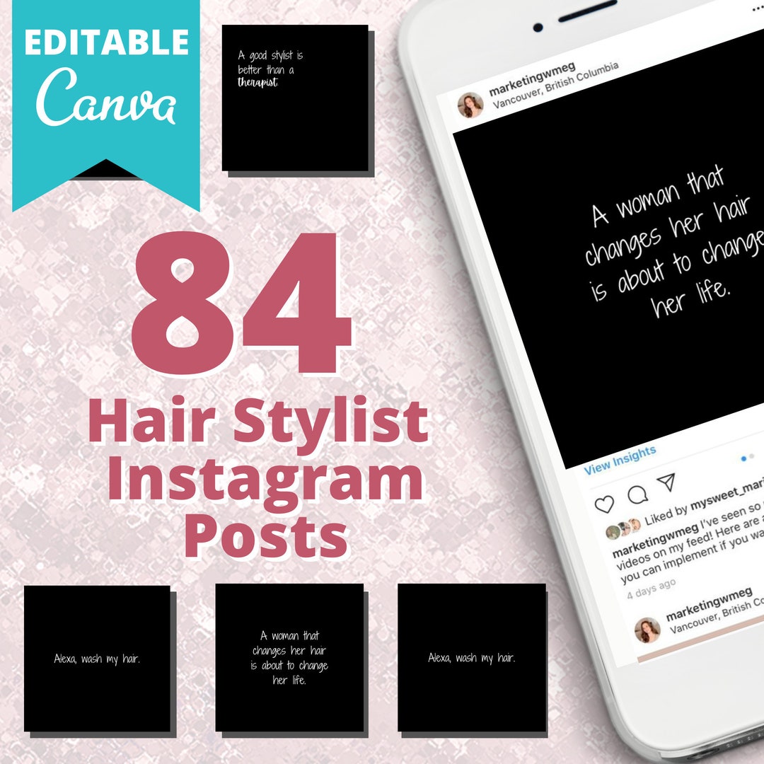 EDITABLE 84 Black Hair Stylist Instagram Posts, Instagram Hair ...