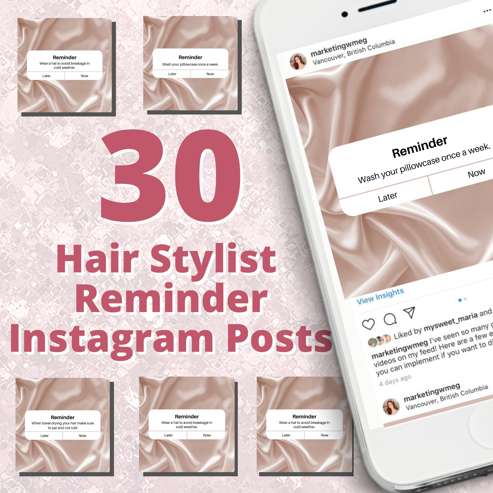 30 Satin Hair Stylist Instagram Reminder Posts Instagram Hair Quotes