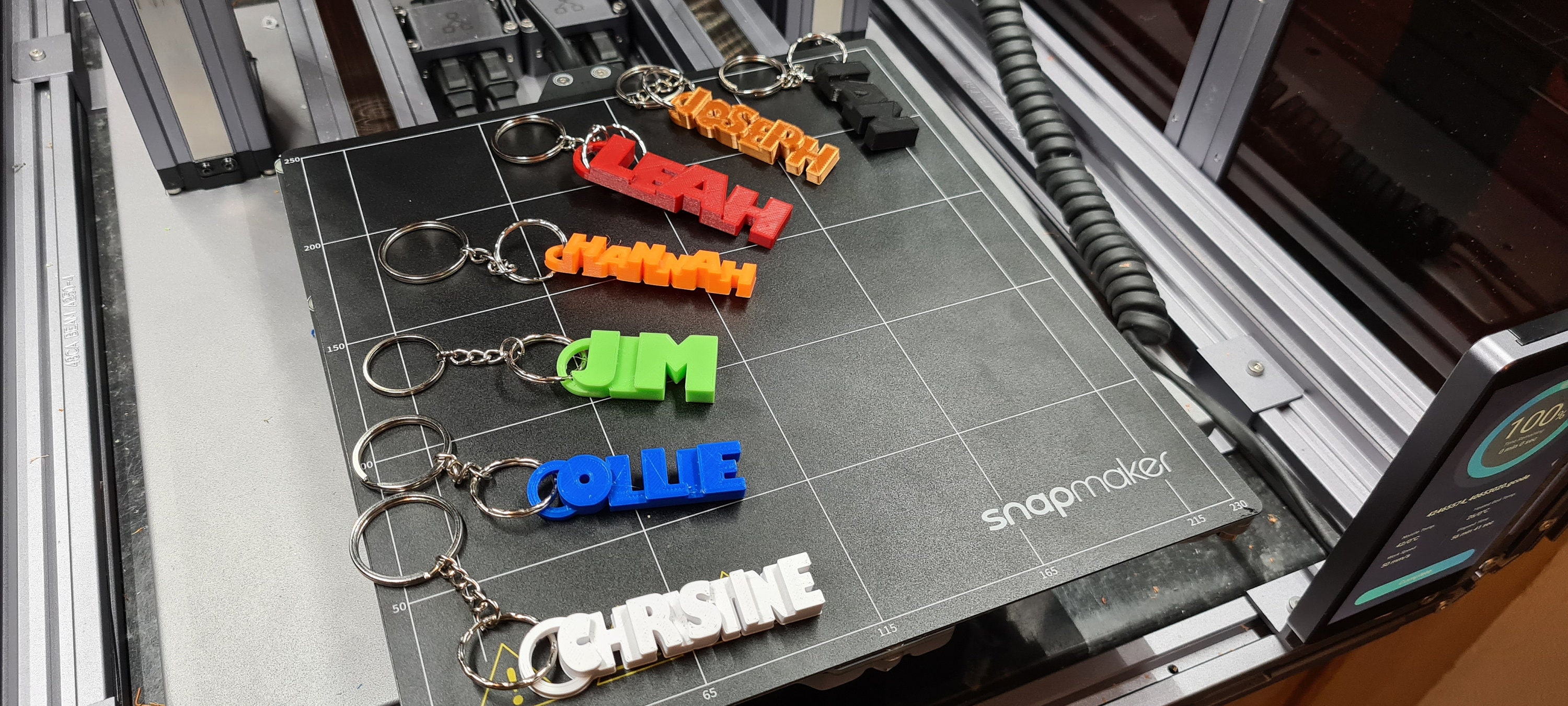 Custom 3D Printed Name/word Keyrings/bag Clips - Etsy