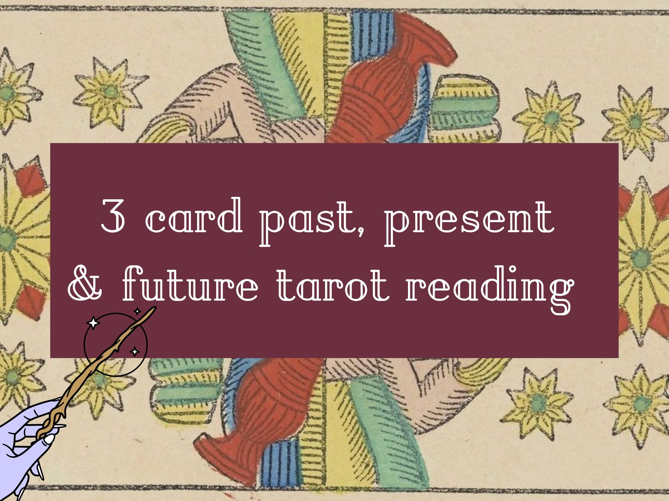 3 card past present future tarot reading Etsy