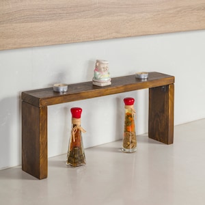 Étagère de cuisine au-dessus de l'évier, porte-éponge pour dessus de poêle en bois de noyer, étagère de rangement pour table de cuisson moderne au-dessus du comptoir, meubles de salle de bain