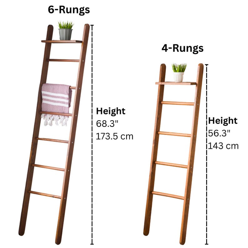 We combine the blanket ladder wood and blanket storage bathroom ladder wood  as a spacesave furniture. Here is designer towel rack ladder with plant stand farmhouse living room for your home!