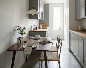 Mesa de comedor estrecha: Mesas de cocina rústicas que ahorran espacio