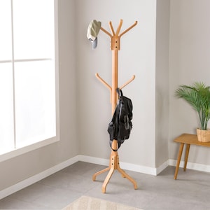 We combine wooden hat rack stand and entryway coat rack stand  as a spacesave furniture. Here is cloth standing coat hanger stand for your home! Coat rack standing and hanging clothes rack was beautifully design and perfect piece of wooden art made with love. If you re looking for wooden cloth stand and freestanding rack, here is the coat rack stand and hallway rack storage.