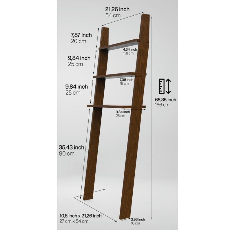 We combine the over the toilet shelf bathroom storage and dark walnut wood above toilet leaning ladder shelves as a small space storage bathroom furniture. Here is space saver wc shelf and toilet ladder shelf for your home!