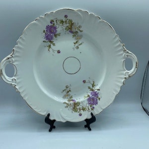 Vintage KPM (Krister Porzellan Manufaktur) Porcelain Serving Two Handel Serving Dish Made In Germany