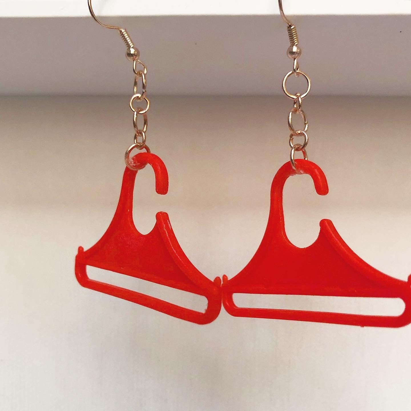 Coat Hanger Earrings Fashion Accessories Red Coat Hangers Etsy