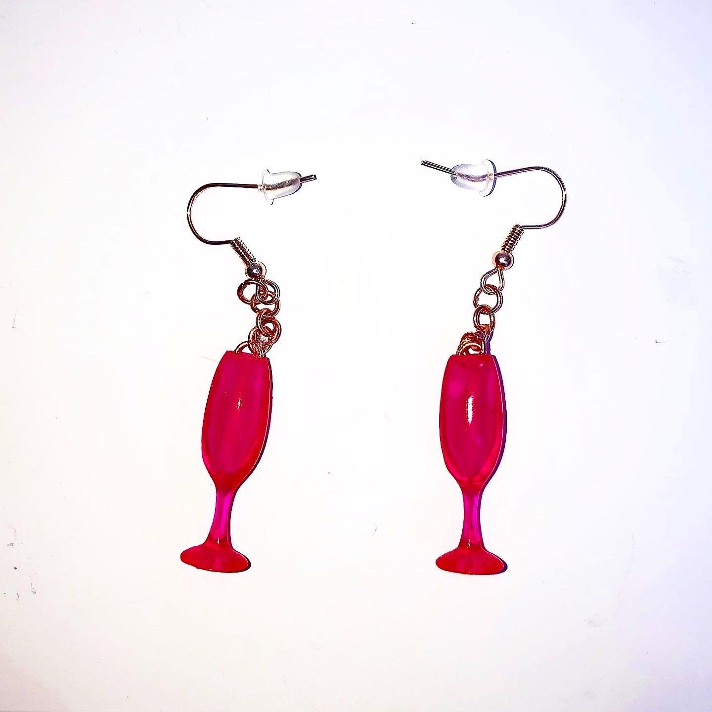 Red Wine Glass Earrings Affordable Holiday Gift Inspired Etsy