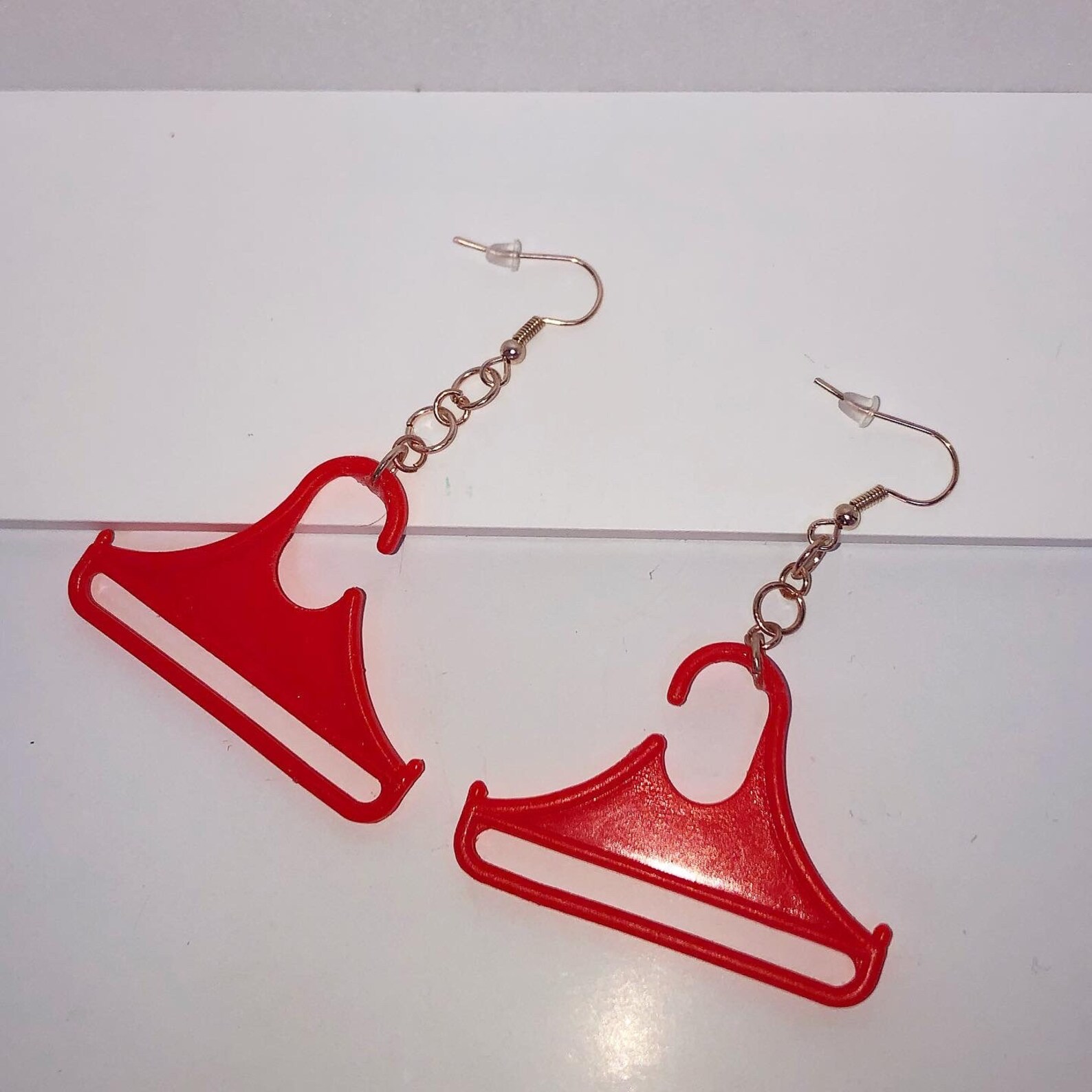 Coat Hanger Earrings Fashion Accessories Red Coat Hangers Etsy