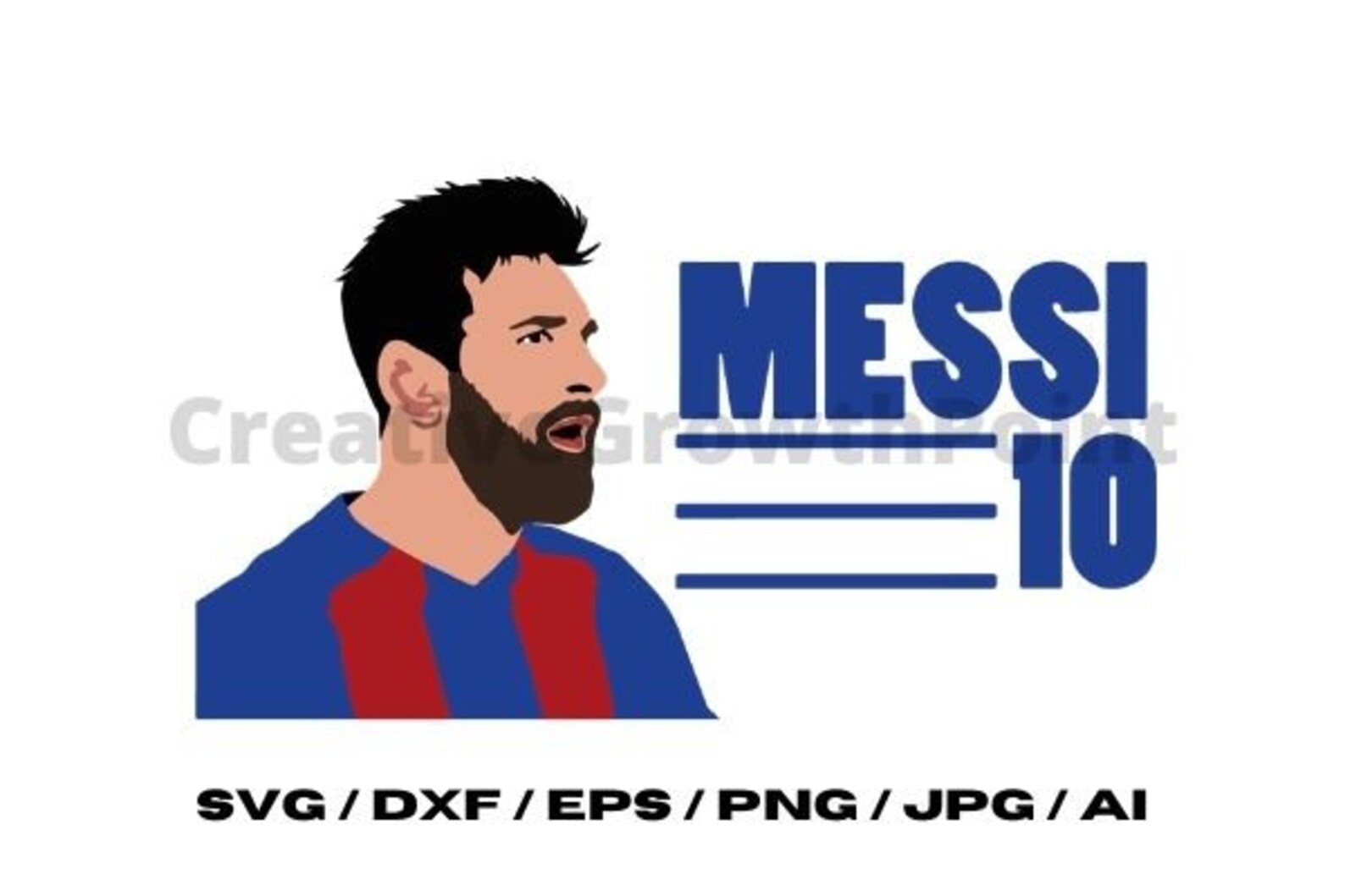 Lionel Messi 10 svg png jpg dxf ai eps / Cricut | Etsy