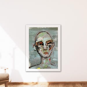 Mutige Porträtstudie | Abstrakte weibliche Malerei | Zeitgenössische expressionistische Kunst Bild 3