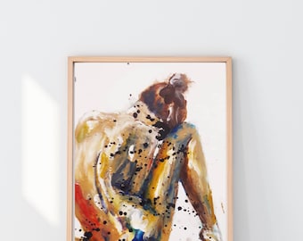 Yellow Abstract Wall Art Printable | Warm Modern Minimalist Decor | Digital Download