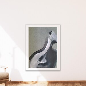 Soft Form Study | Abstract Female Figure Painting | Neutral Minimal Wall Art image 6