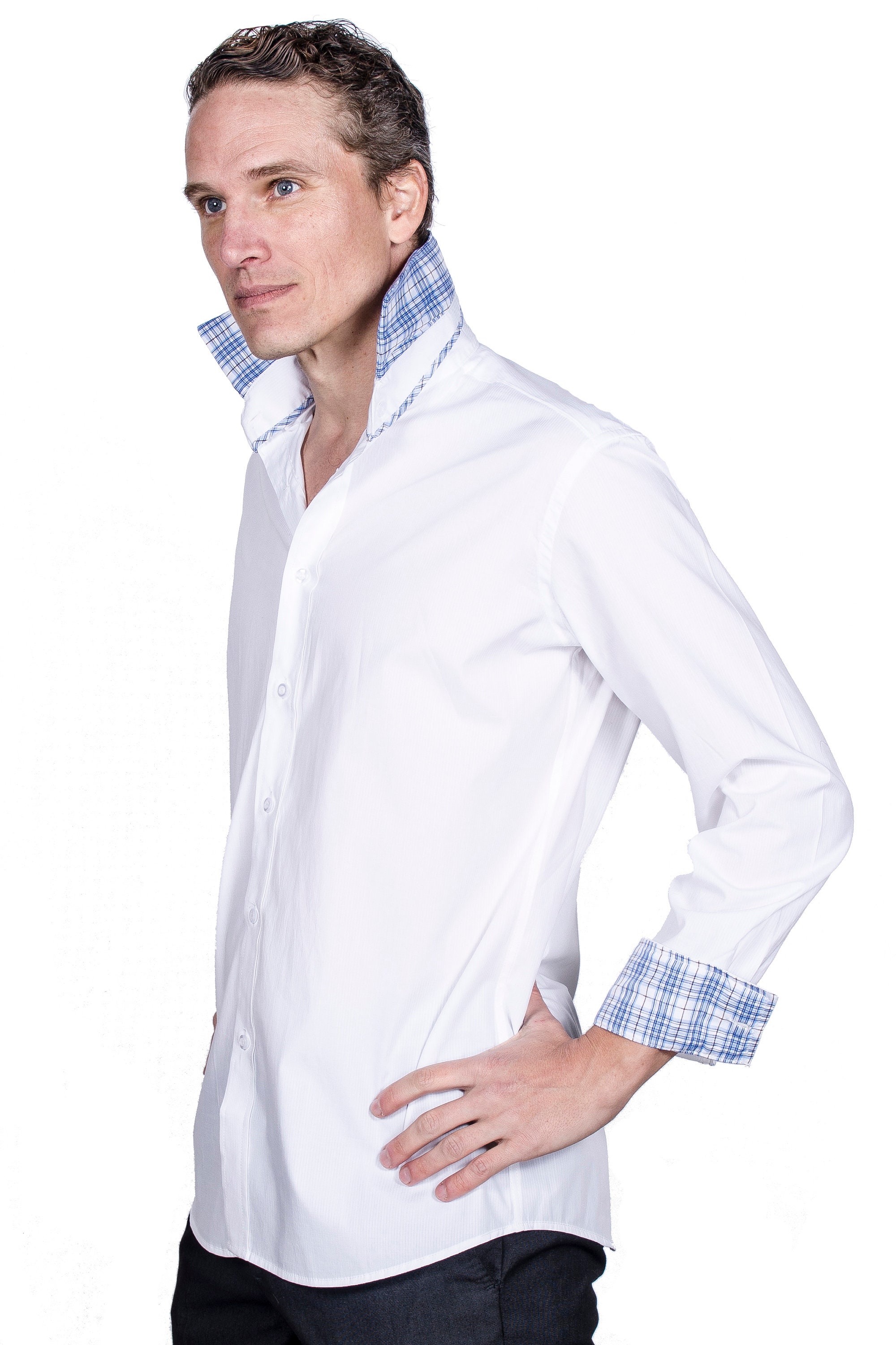 Men's Premium Designer Modern Slim Fit Dress Shirt With - Etsy