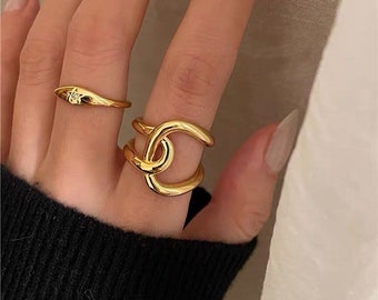 2 PCS EM0040-MG Twisted Hoop ring connector supply for girl tassel earrings necklace pendant bracelet charm 16.5 mm matte gold plated