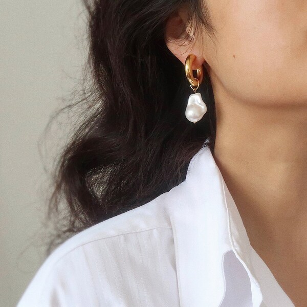 Pearl Drop Earrings - Etsy