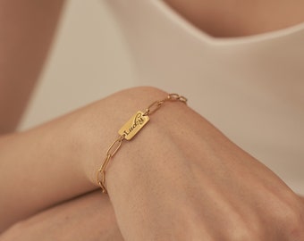 14K Gold Filled Lucky Bracelet, Lucky charm bracelet, Dainty Layering Bracelet, Gold Chain Bracelet, Minimalist gold medical alert bracelet