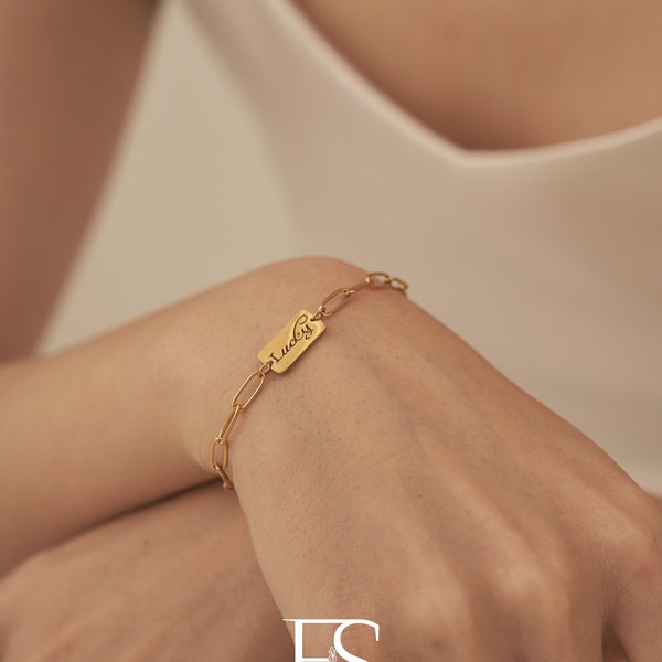 14K Gold Filled Lucky Bracelet, Lucky charm bracelet, Dainty Layering Bracelet, Gold Chain Bracelet, Minimalist gold medical alert bracelet