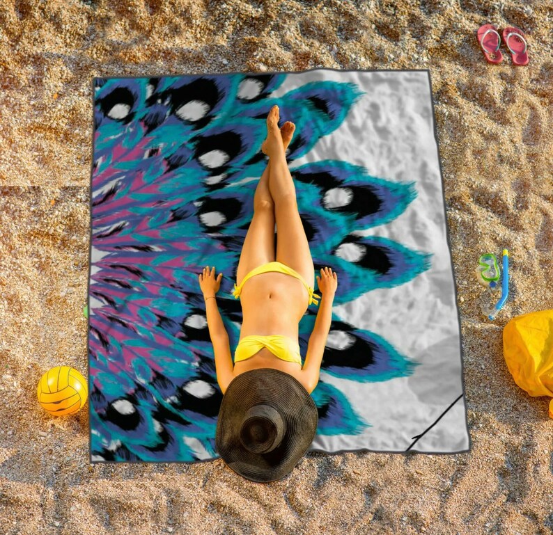 Oversized Beach Towel Blanket Microfiber Beach Towel, Mat, & Travel