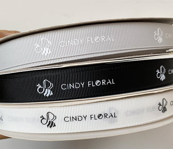 Custom Grosgrain ribbon 100 yards Spool Logo printed