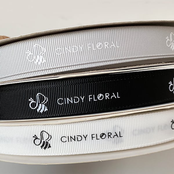 Custom Grosgrain ribbon 100 yards Spool Logo printed