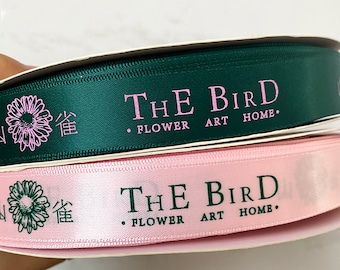 Custom Satin ribbon 100 yards Spool Logo printed For Gift Wrap