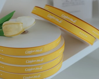 Custom Printed Maize Grosgrain Ribbon: 100 Yard Spool