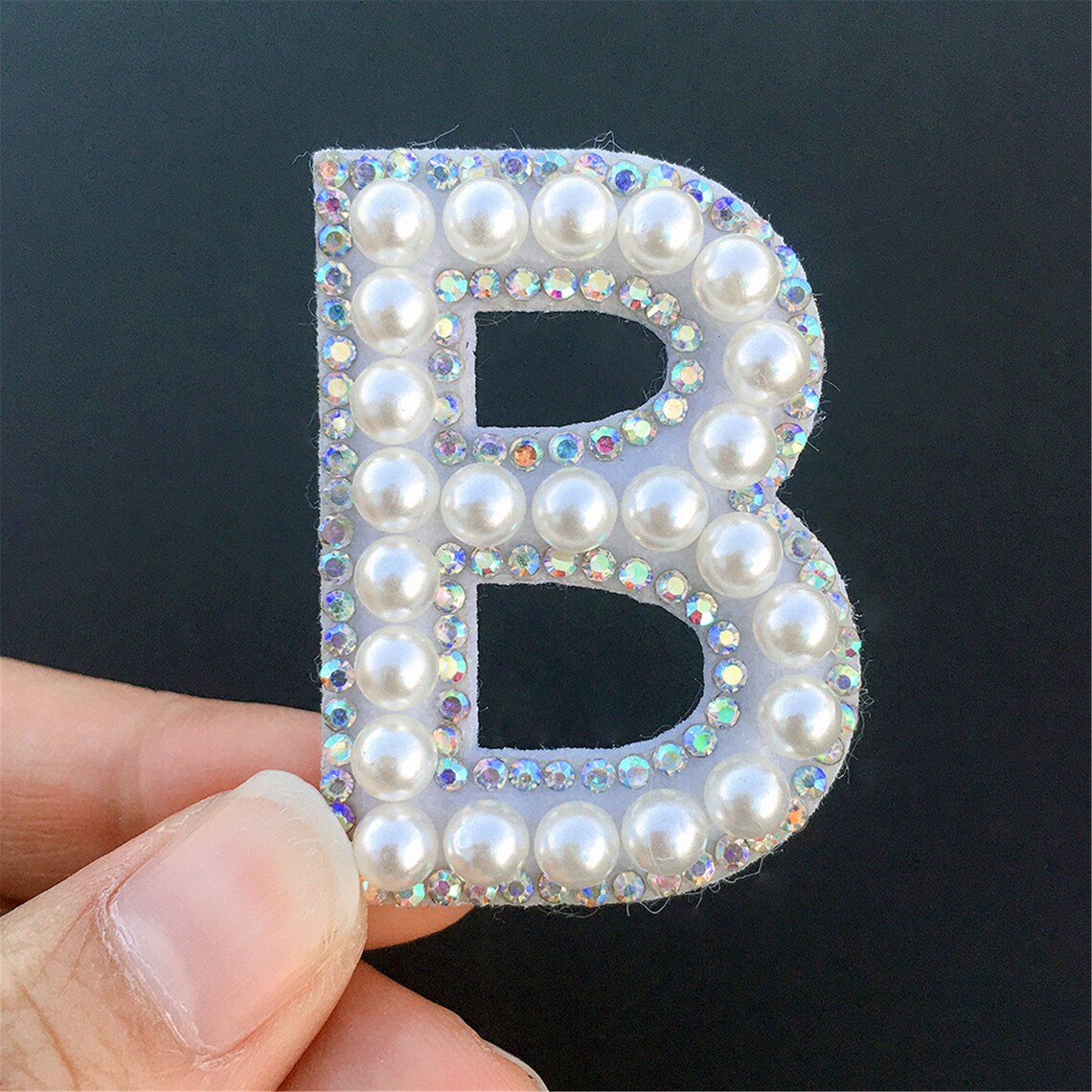 Rhinestone Pearl Alphabet Letter Applique 3D Iron On letters Etsy