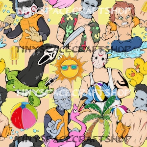 Horror summer SEAMLESS PNG