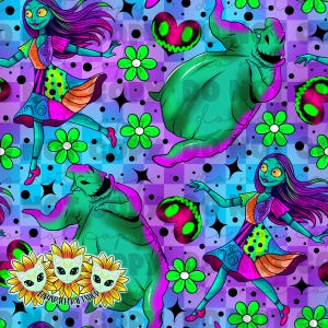 Halloween seamless repeating tiled pattern